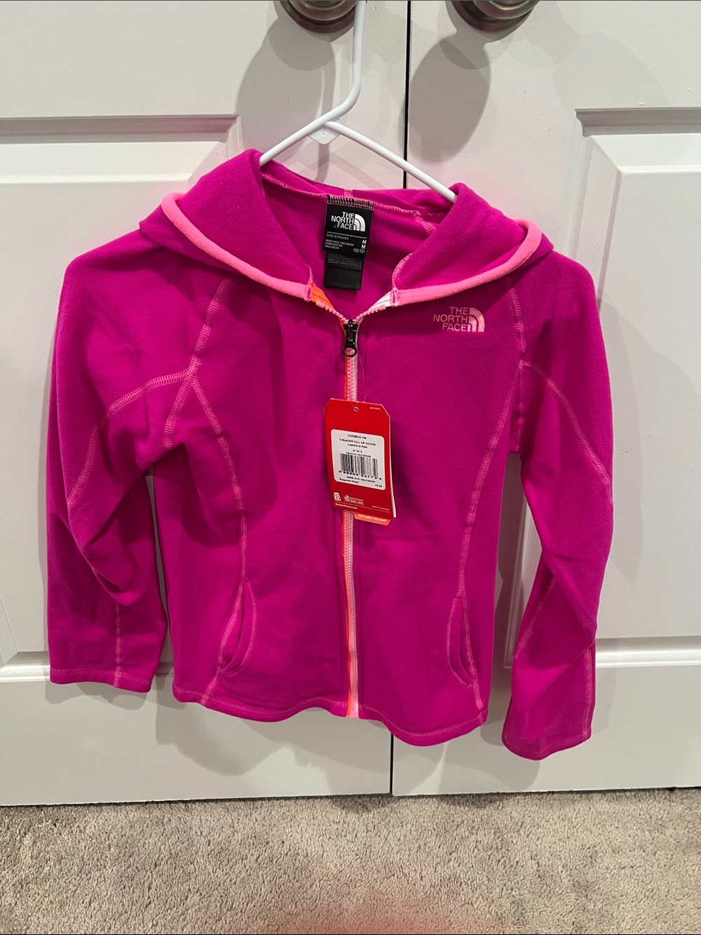 The North Face Kids Pink Hooded Swim Rashguard